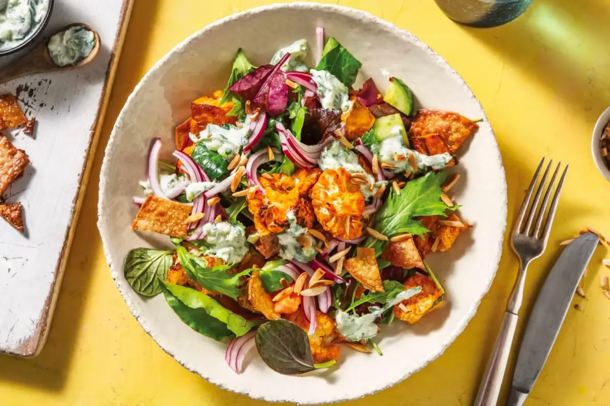 Cauliflower tikka, nigella vinaigrette