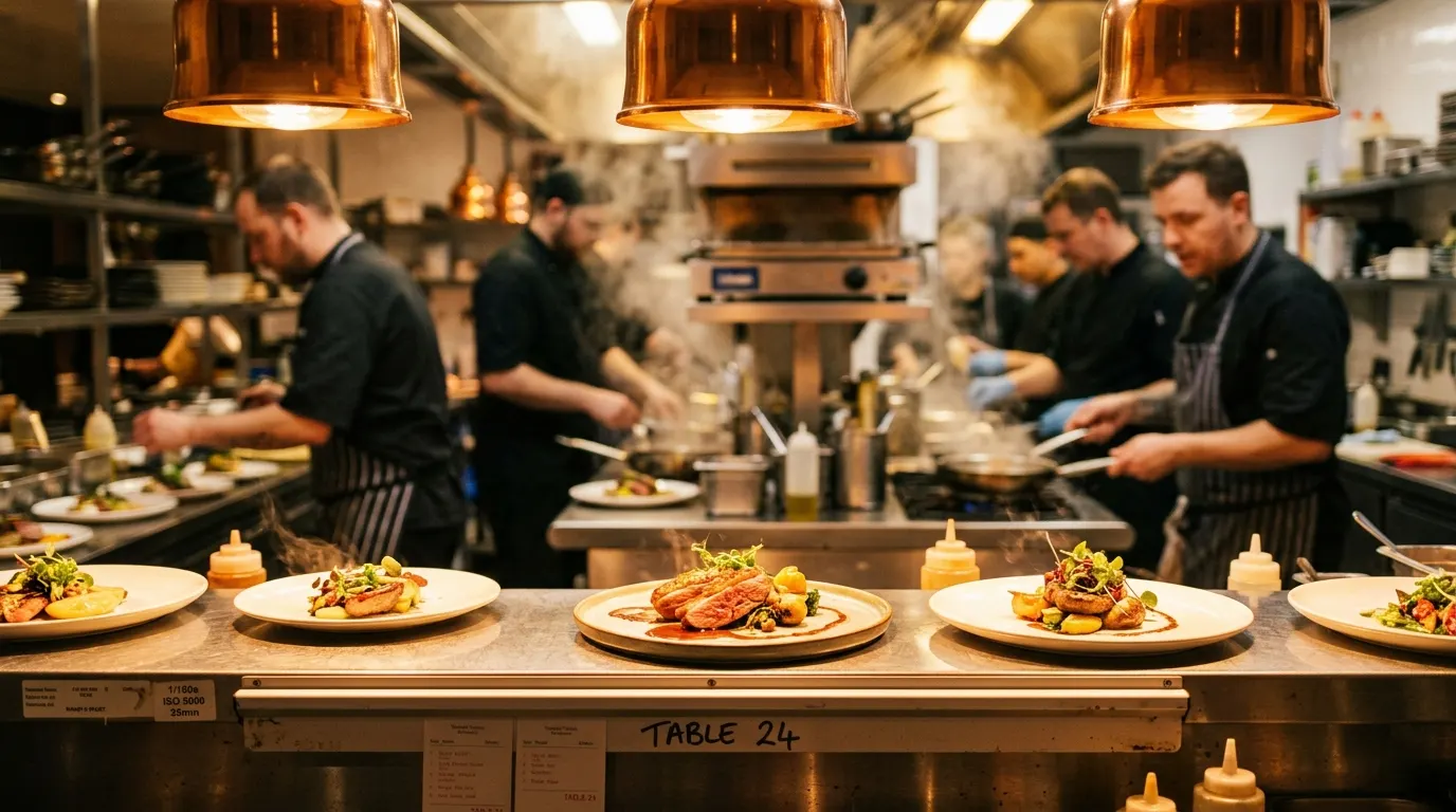 The pass in the Cleese kitchen
